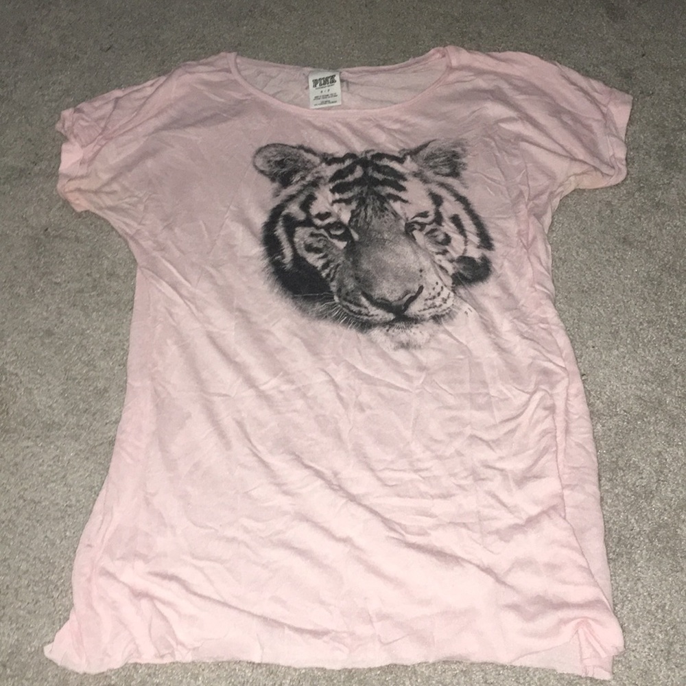 PINK tiger print T-shirt